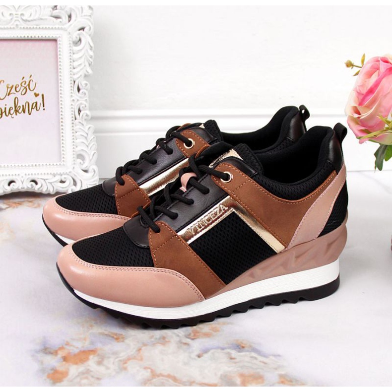 Cobra-cunhas W Vinceza JAN61 preto multicolorido 2