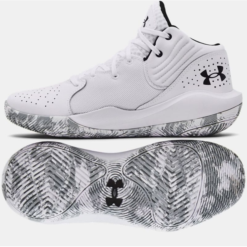 Tênis de basquete Under Armour Jet 21 3024260 103 branco branco 1