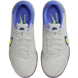 Chuteiras Nike Tiempo Legend 9 Academy Ic Jr DA1329 075 verde, azul, cinza / prata tons de cinza 1