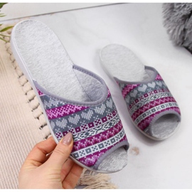 Chinelos para casa W BEF17D Befado cinza roxo tolet 1