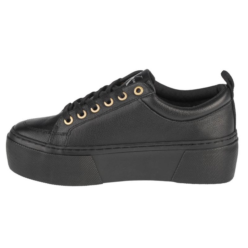 Sapatos Calvin Klein Vulcanized Flatform Laceup LW YW0YW00366-0GJ preto 1