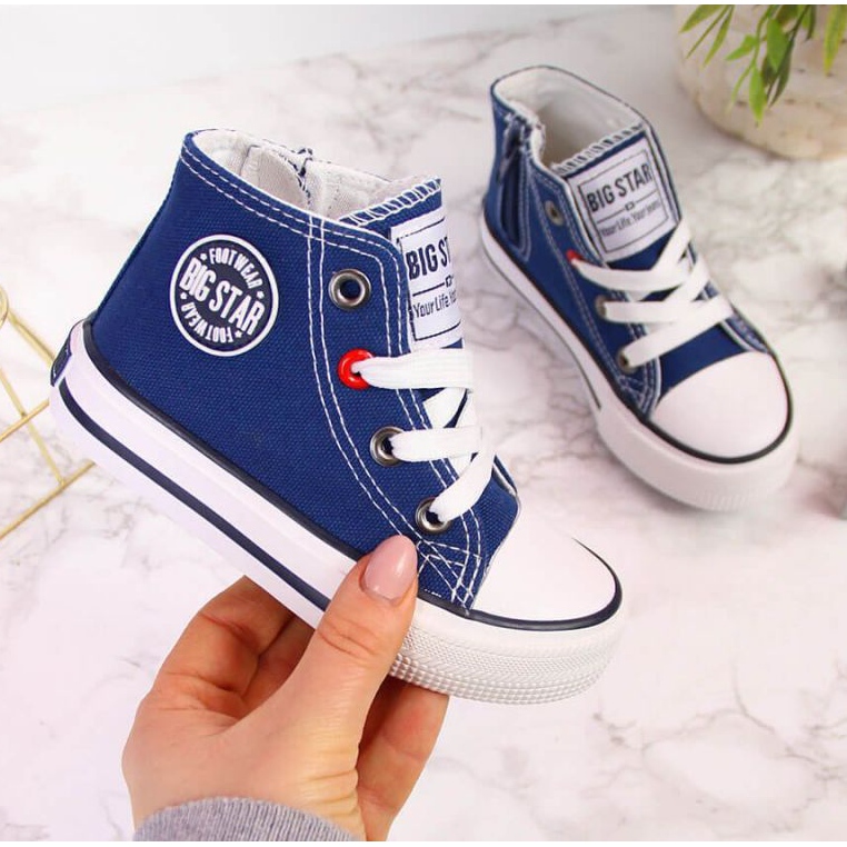 Tênis com zíper Big Star Jr HH374085 azul marinho 1