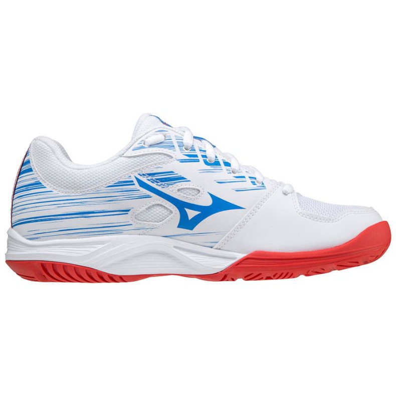 Tênis de handebol Mizuno Stealth Star Jr.X1GC210725 branco azul 1