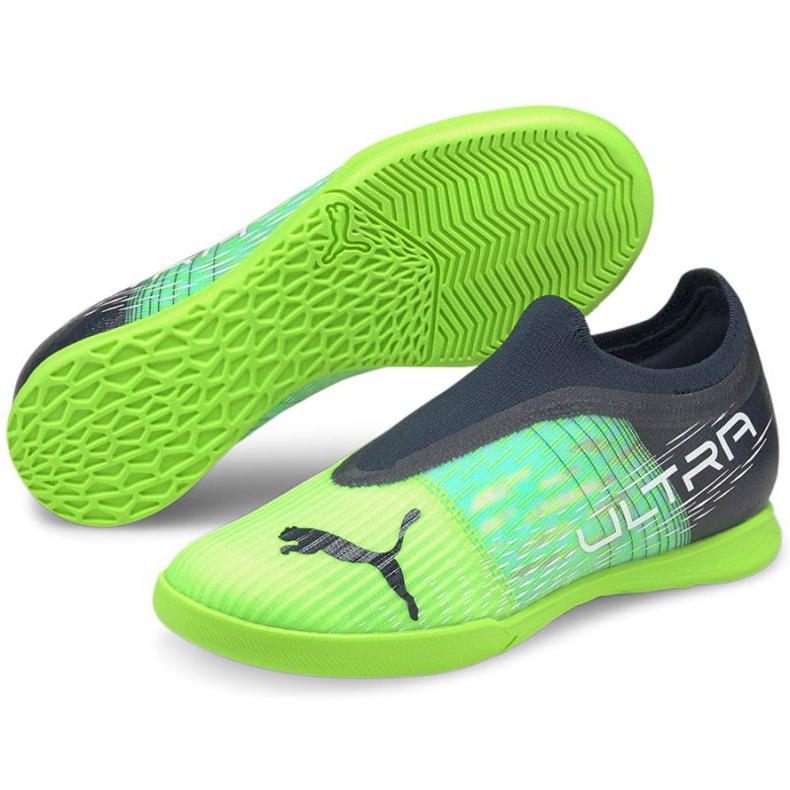 Chuteiras de futebol Puma Ultra 3.3 It Jr 106591 04 multicolorido verde 1