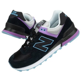 Tênis New Balance W WL574SAU preto roxo azul cinza 1