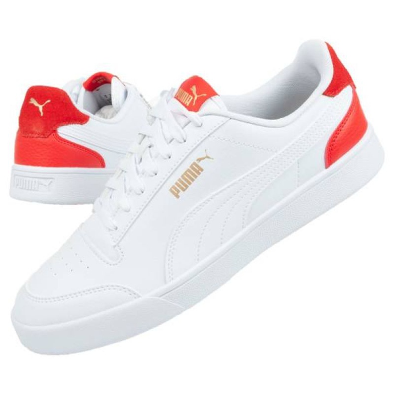 Puma Shuffle M 309668 06 branco vermelho 1