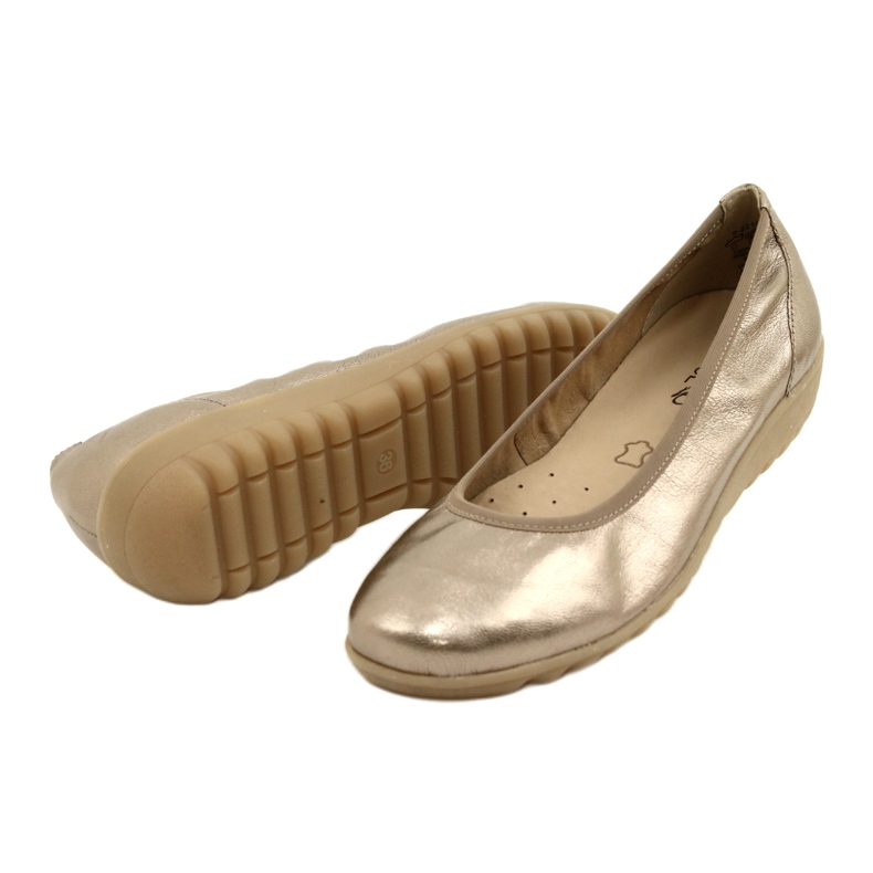 Caprice Ballerina Taupe Metalizado 9-22161-28 bege multicolorido dourado 6