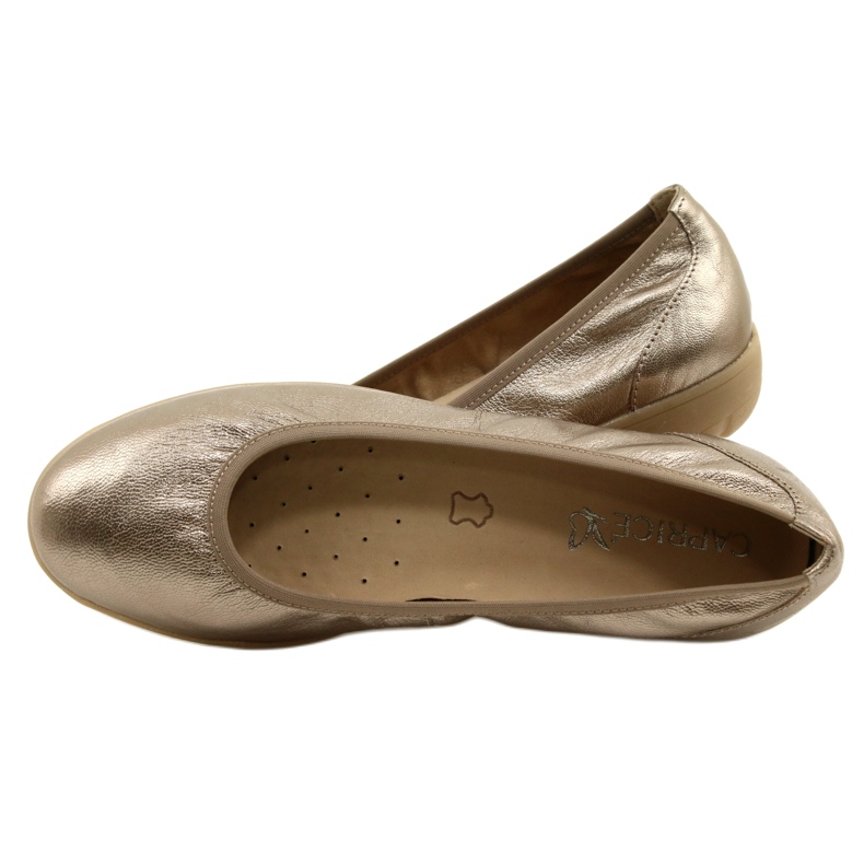 Caprice Ballerina Taupe Metalizado 9-22161-28 bege multicolorido dourado 9