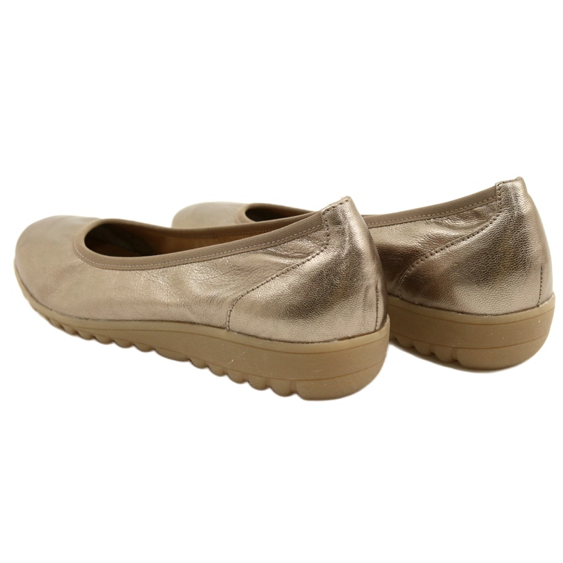 Caprice Ballerina Taupe Metalizado 9-22161-28 bege multicolorido dourado 8