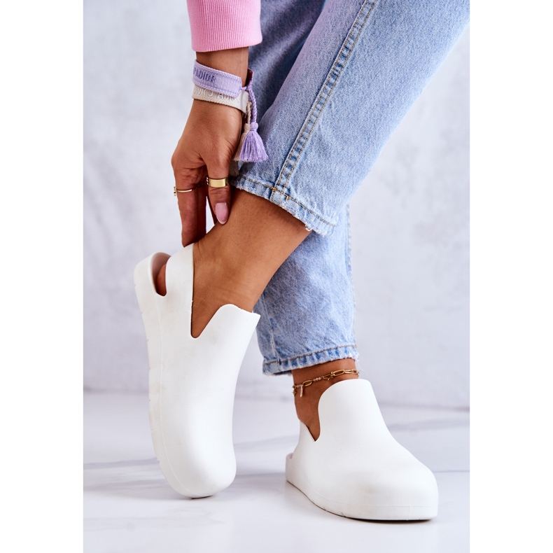 FS1 Tamancos de borracha Meriko brancos na moda 2