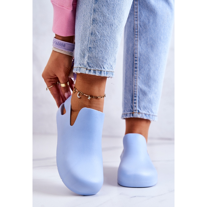 FS1 Tamancos de borracha Meriko azuis na moda azul 2