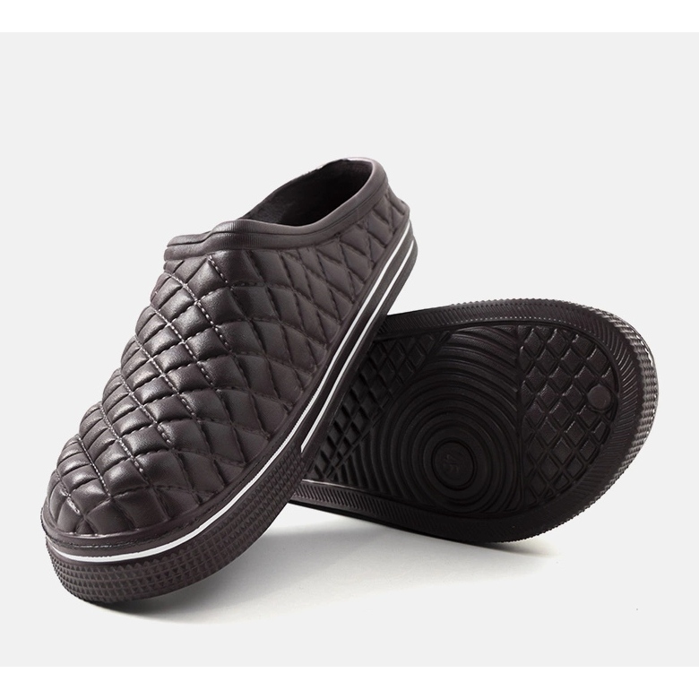 Chinelos masculinos marrons Caltare castanho 2