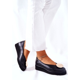 Sapatos de bailarina na plataforma Maciejka Preto 5315B-01 1