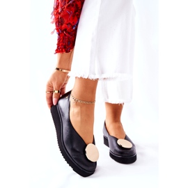 Sapatos de bailarina na plataforma Maciejka Preto 5315B-01 4