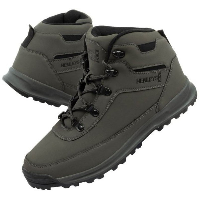 Botas HENLEYS Travis M 418 Carvão cinza verde 1 Botas HENLEYS Travis M 418 Carvão cinza verde 1