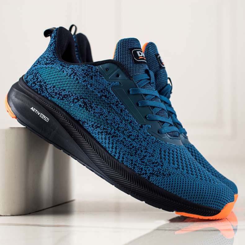 Tênis esportivo leve DK azul marinho azul verde 1