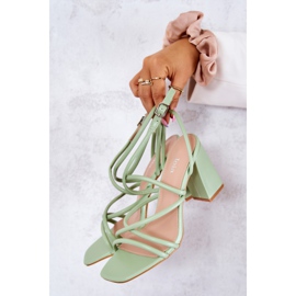 FJ1 Sandálias de salto verdes clássicas Lucetta 1