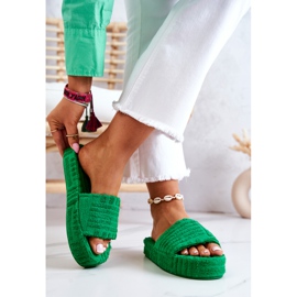 FJ1 Chinelos na plataforma Green Lilly verde 2