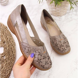 Sapatos a céu aberto W Rieker 41356 bege 1