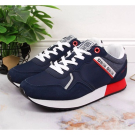 Sapatos esportivos de couro Big Star W JJ274285 azul marinho cinza 2