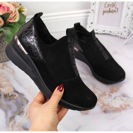 Tênis de couro com cunha Filippo W PAW253A preto 1