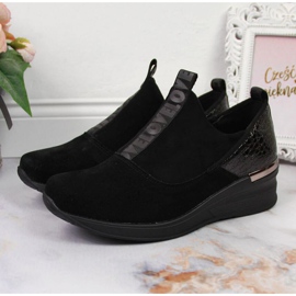 Tênis de couro com cunha Filippo W PAW253A preto 2