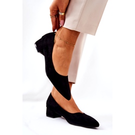 SEA Bombas clássicas femininas camurça preta Rheya preto 2