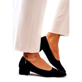 SEA Bombas clássicas femininas camurça preta Rheya preto 3