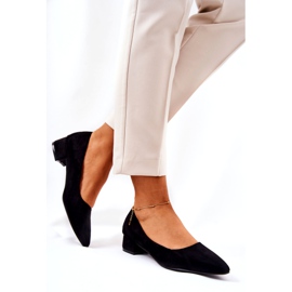 SEA Bombas clássicas femininas camurça preta Rheya preto 4