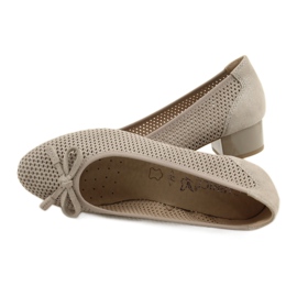 Sapatos femininos Caprice 22500-28 bege prata 6