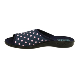 Pantufas Adanex Sara de bolinhas 24961 azul marinho azul-marinho rosa 2