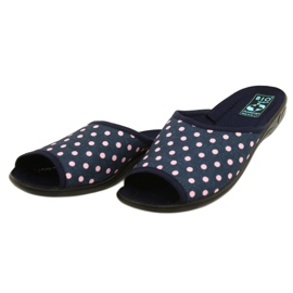 Pantufas Adanex Sara de bolinhas 24961 azul marinho azul-marinho rosa 3