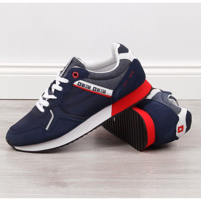 Calçado esportivo Big Star M JJ174146 azul marinho azul-marinho cinza 2