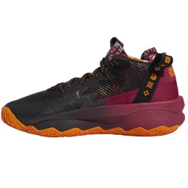 Tênis de basquete Adidas Dame 8 Jr GW3862 multicolorido preto 1