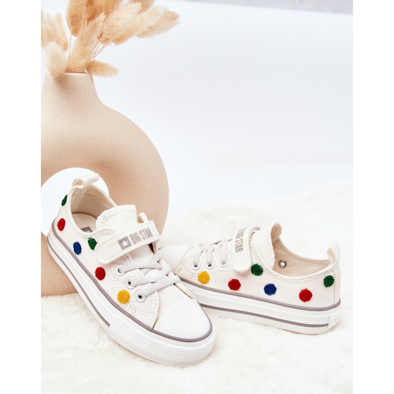 Tênis infantil com velcro Big Star JJ374053 Branco 2