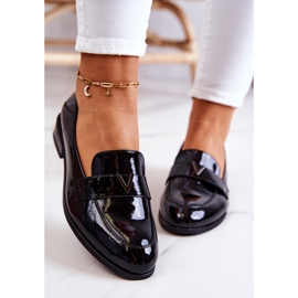 Vinceza Sapatos Sherilyn pretos de couro envernizado 1