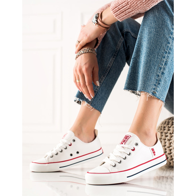 Tênis feminino Big Star JJ274130 branco 1