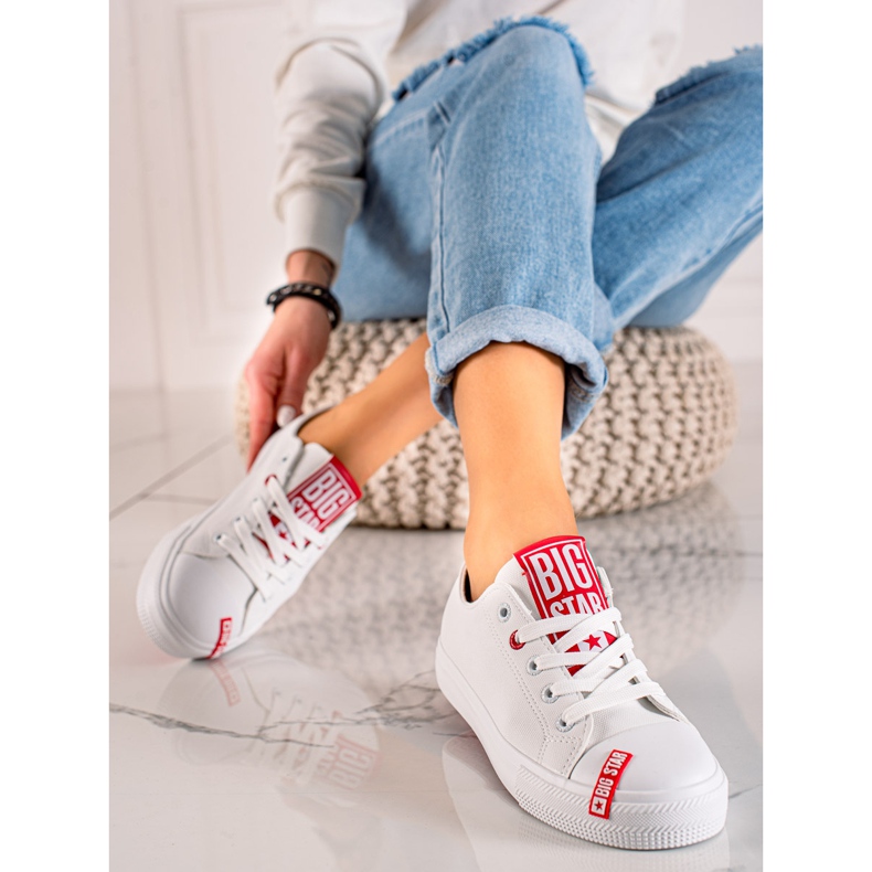 Tênis feminino Big Star JJ274165 branco 1