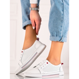 Goodin Tênis de couro a céu aberto branco 1