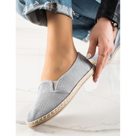 TRENDI Alpargatas Casuais Slipony cinza 1 TRENDI Alpargatas Casuais Slipony cinza 1