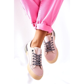 Tênis feminino de couro Big Star II274133 rosa 4