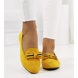 Mocassim mostarda com laço Lavinia amarelo 1 Mocassim mostarda com laço Lavinia amarelo 1