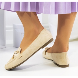 Mocassins bege com laço Asselin 2