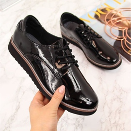 Sapatos de couro lacado Filippo W PAW174 preto 1