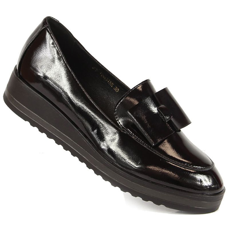 Sapatos lacados em cunhas w.potocki wol49 preto 1