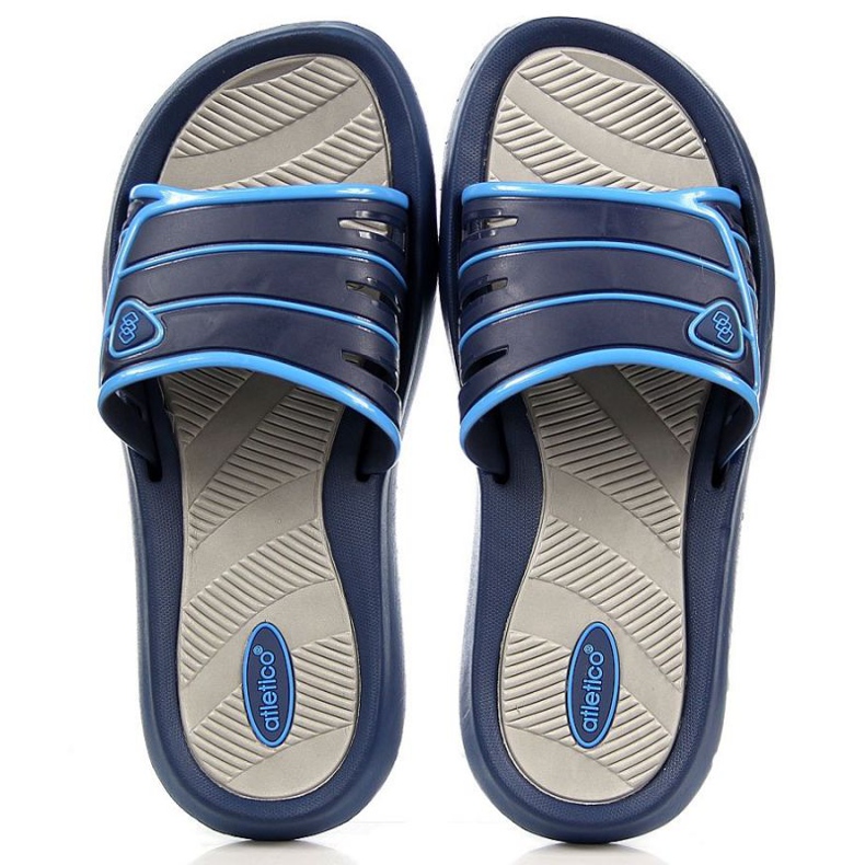 Atletico M ATC204B chinelos de borracha azul marinho 1