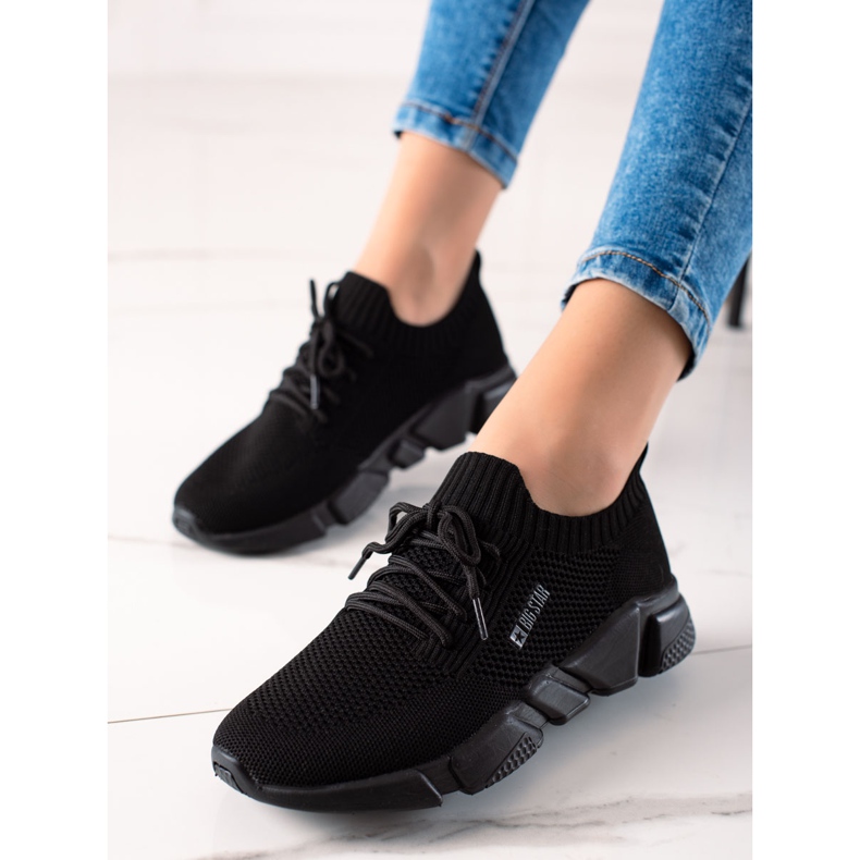 Tênis feminino Big Star JJ274269 preto 2