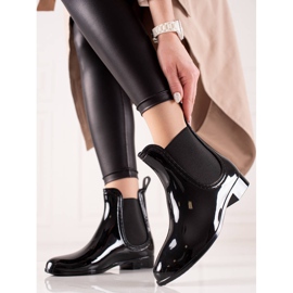 TRENDI Galochas lacadas preto 1