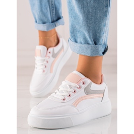 Weide Sapatos casuais na plataforma branco 2