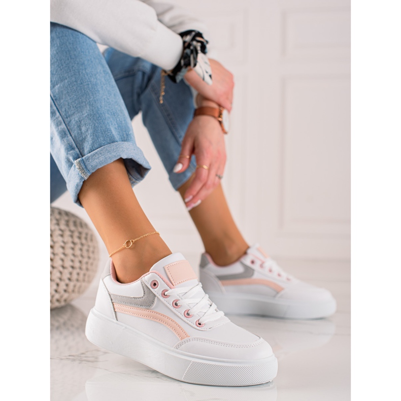 Weide Sapatos casuais na plataforma branco 1